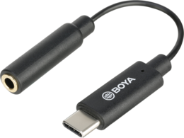 Kabel 6cm gniazdo TRS 3,5mm<>USB-C  Boya BY-K4