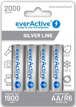 Akumulatorki everActive Ni-MH R6 AA 2000 mAh Silver Line