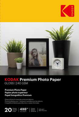 Papier Kodak Premium Glossy 240g 4R(10x15)/20szt