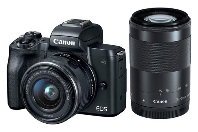Canon EOS M50 EF-M 15-45mm IS STM+55-200mm IS STM