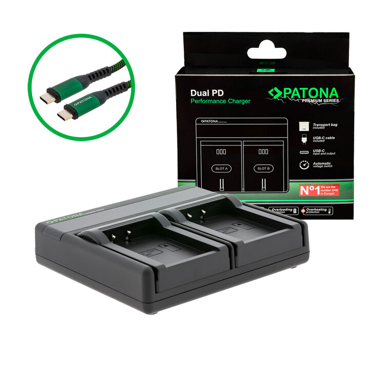 Ładowarka PATONA Dual PowerDelivery LCD DMW-BLK22.