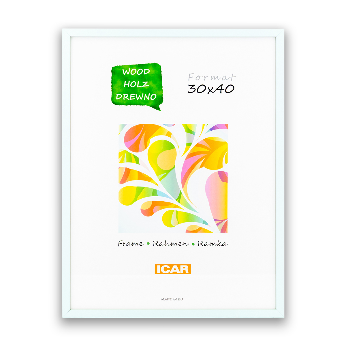 Ramka Icar Pinia - różne kolory i formaty - Jasna mięta, 30x40, 30x40 Ramka Icar Pinia - różne kolory i formaty - Jasna mięta, 30x40, 30x40